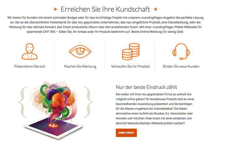 LandingPage Webseite